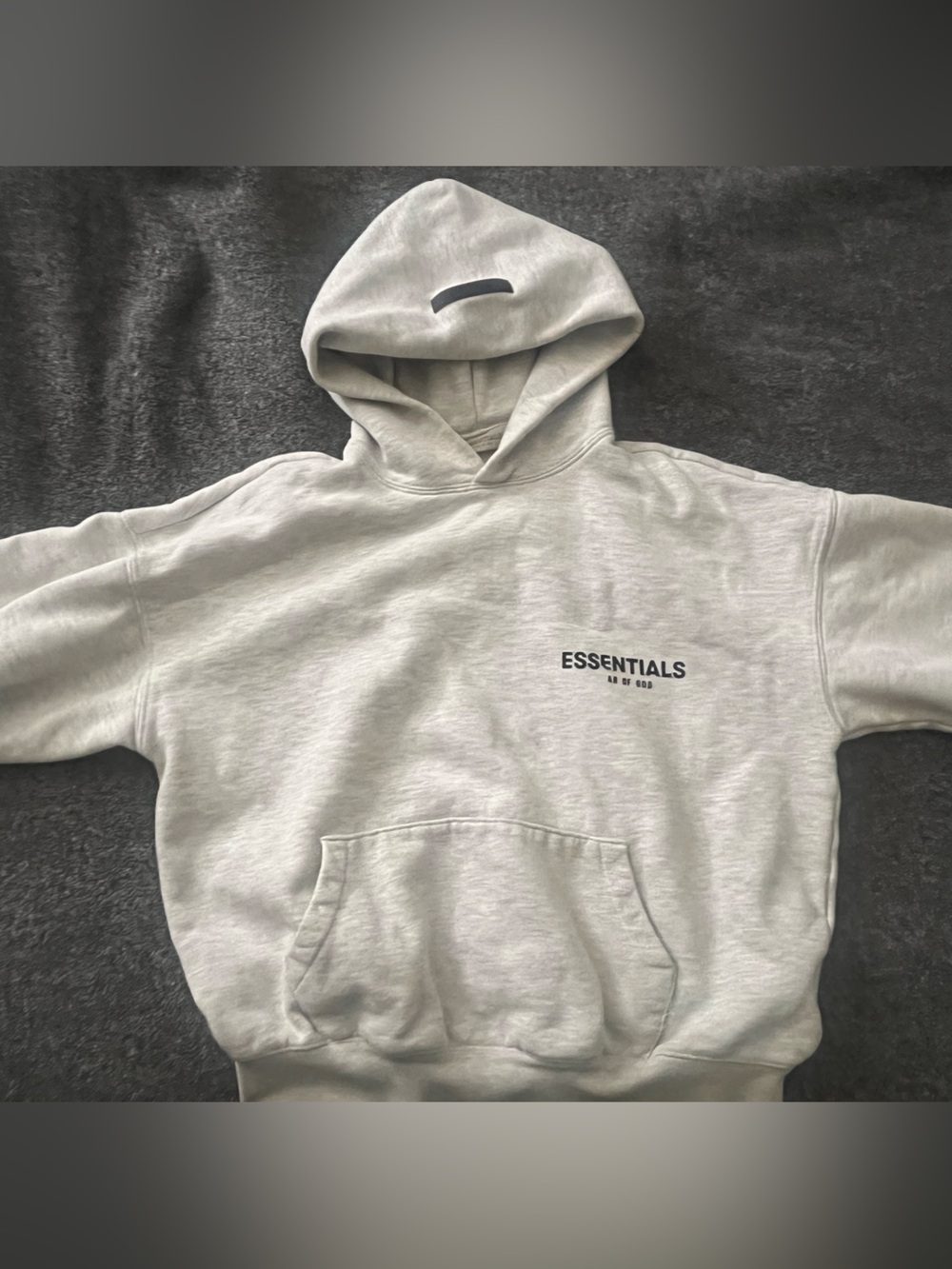 Essentials Men's Heather Light Gray Pullover Hoodie